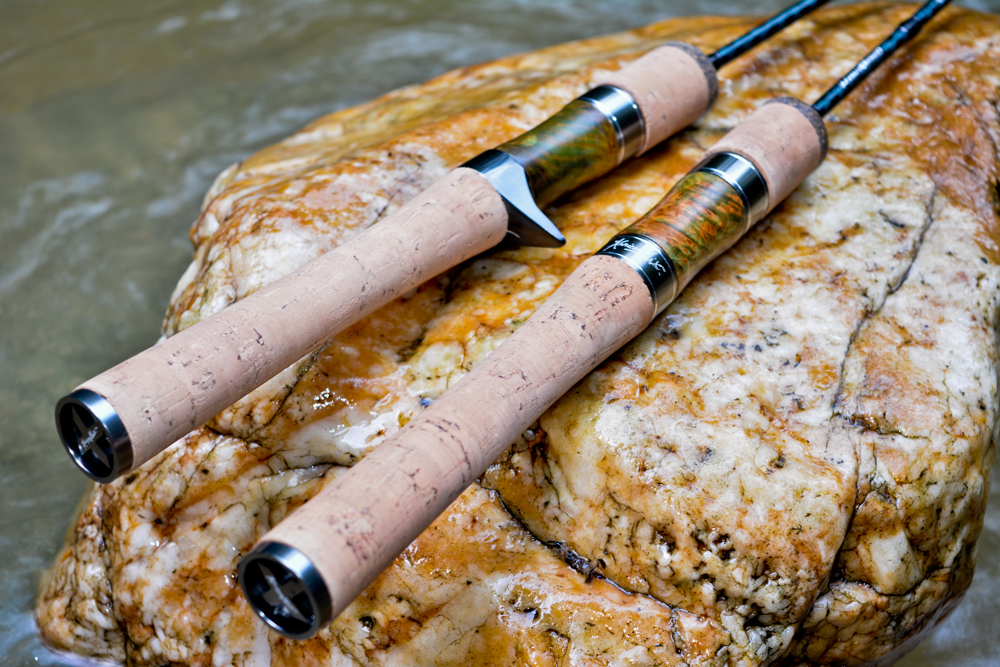 kanicen-nix-kaki-bako-ultralight-rod-custom-spinning-bait-casting-reel-seat-birdseye-mapple-burl-stabwood